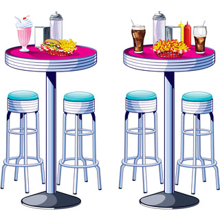 Table and Stools Scene Setter