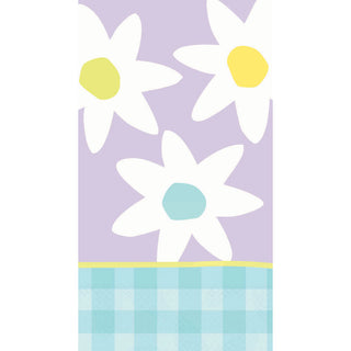 Gingham Daisy Cool Guest Towel Napkins (16ct)