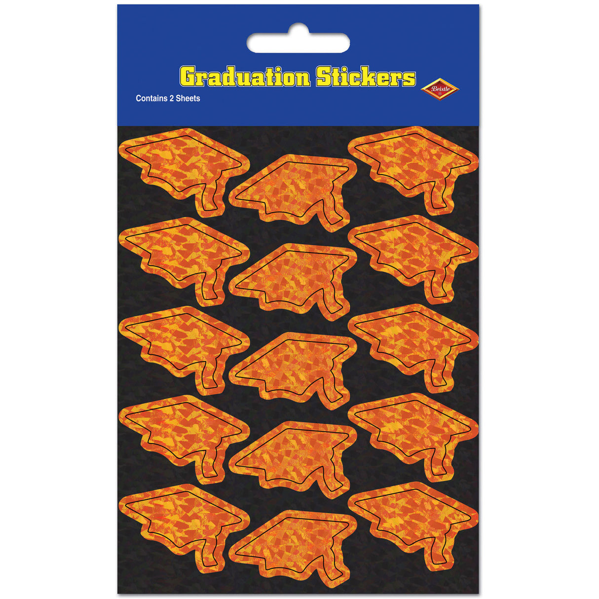 Prismatic Grad Cap Stickers