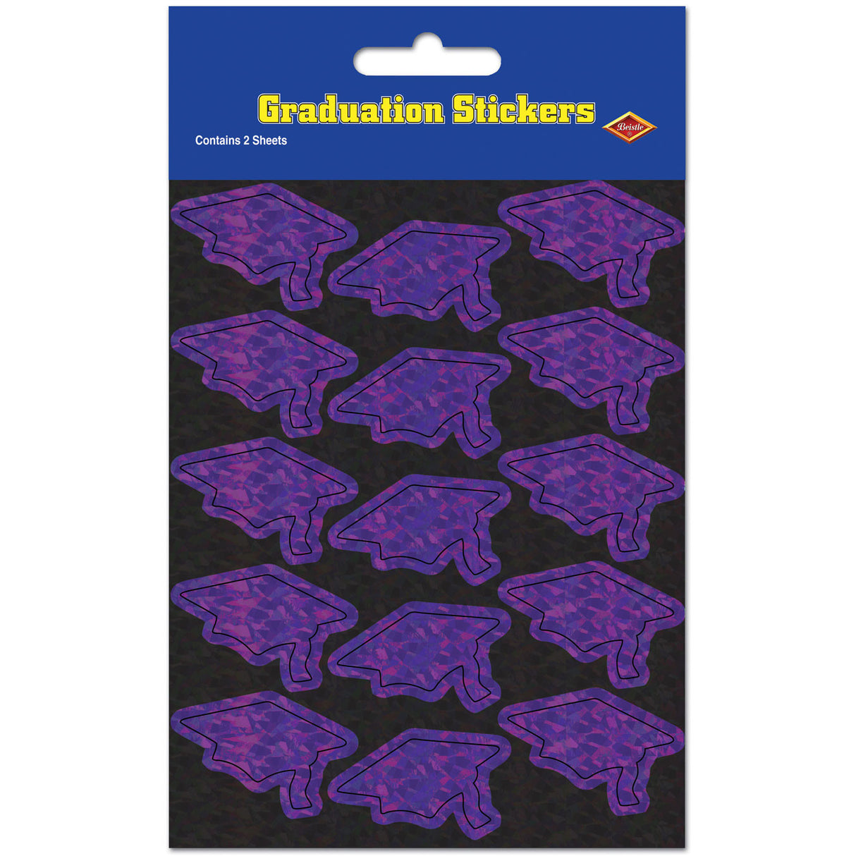 Prismatic Grad Cap Stickers