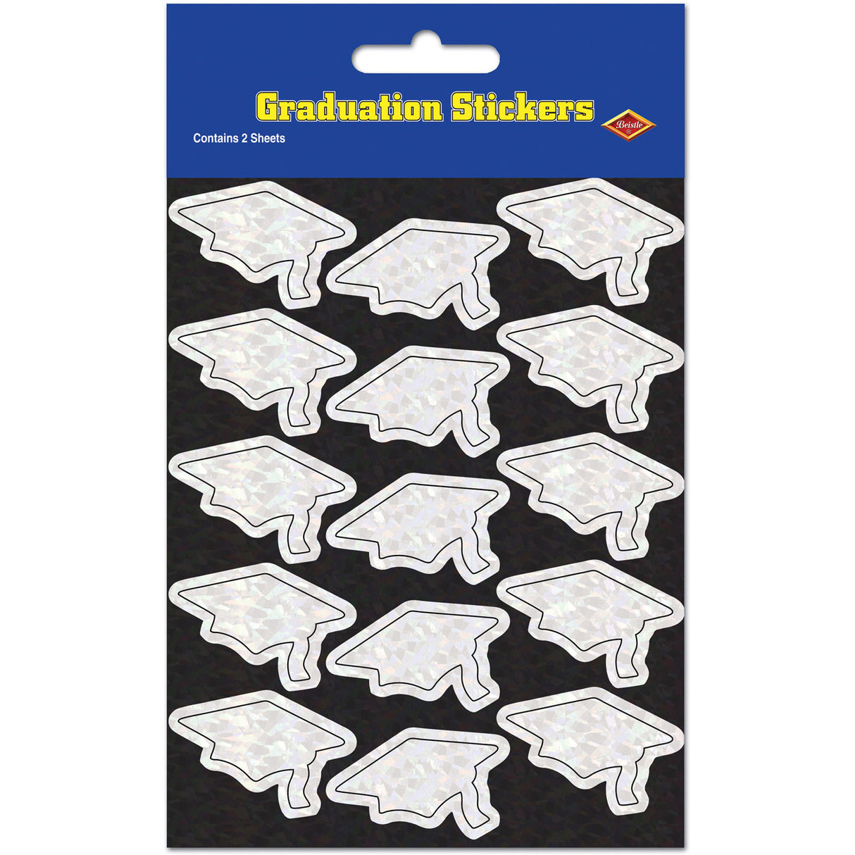 Prismatic Grad Cap Stickers