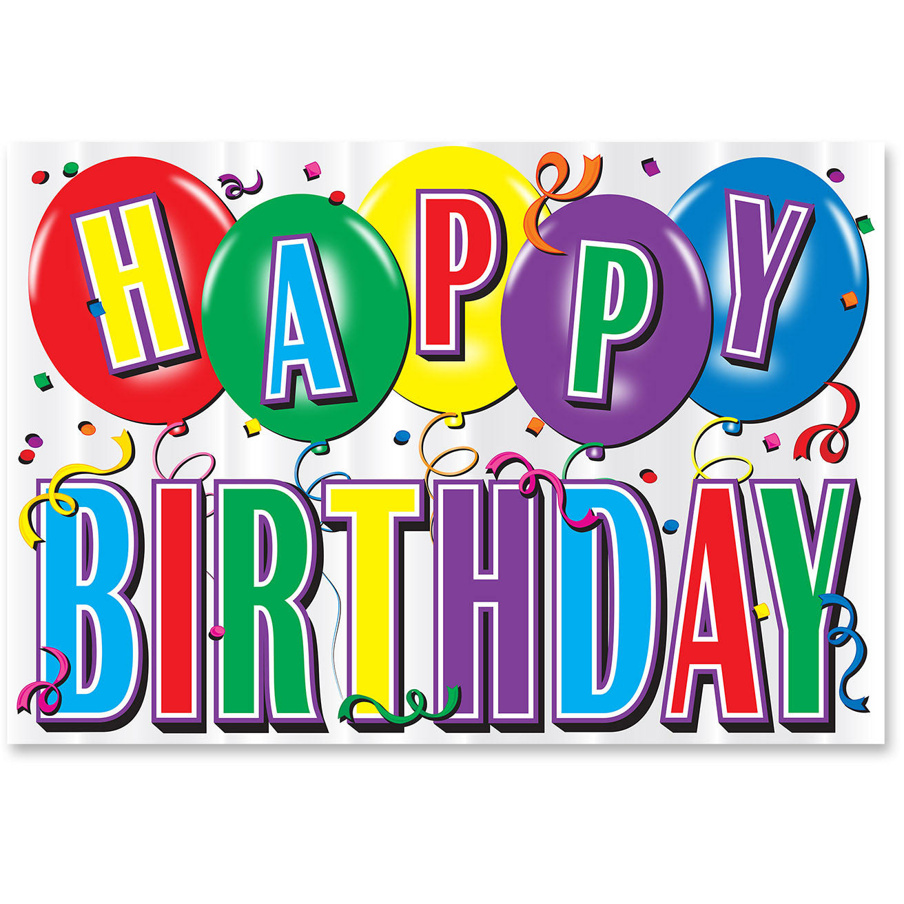 Printed Hi-Gloss Foil Birthday Sign
