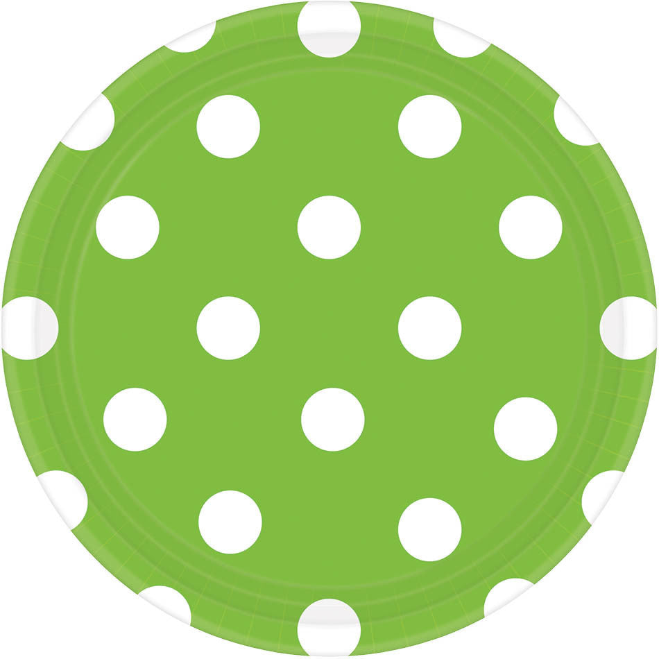Kiwi Dots Dessert Plates (8ct)