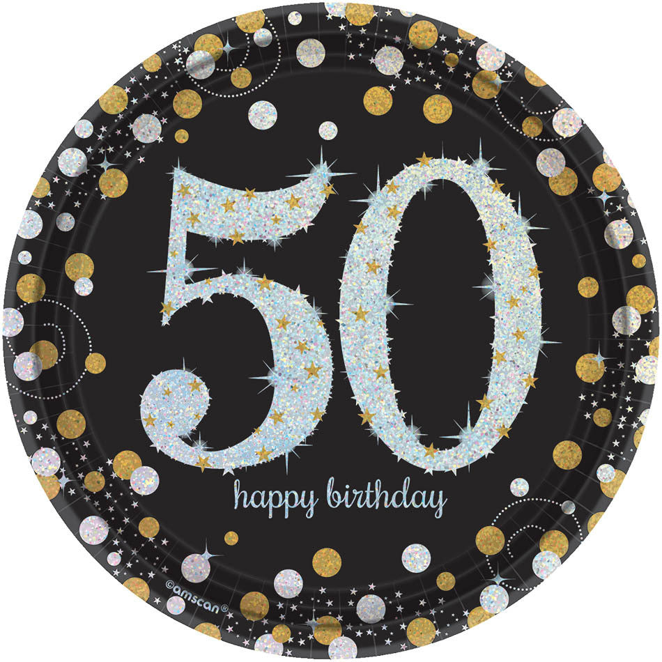 Sparkling Celebration 50 Paper Dessert Plates (8 ct)