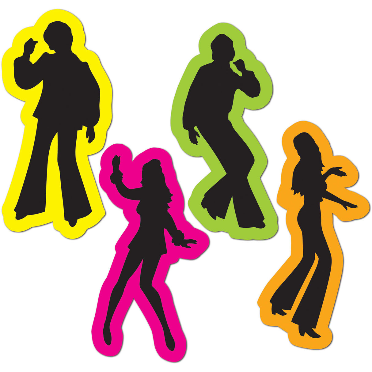 Retro 70's Silhouettes Cutouts