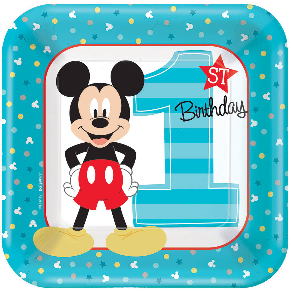 Mickey Fun To Be One Dessert Plates (8 ct)