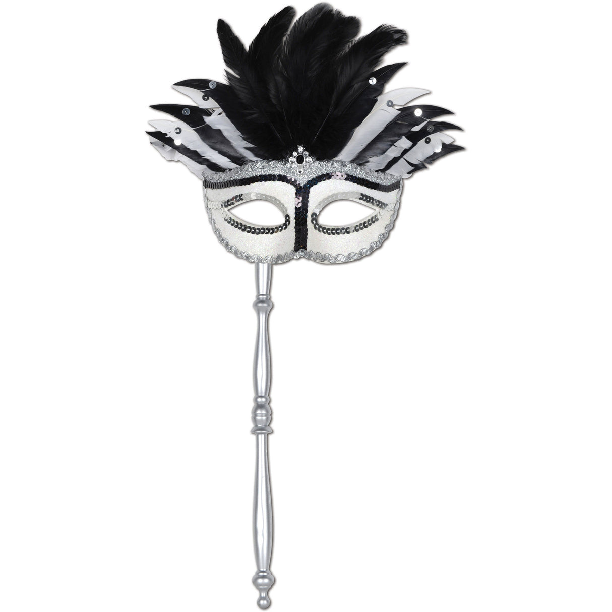 Feathered Mask w/Stick