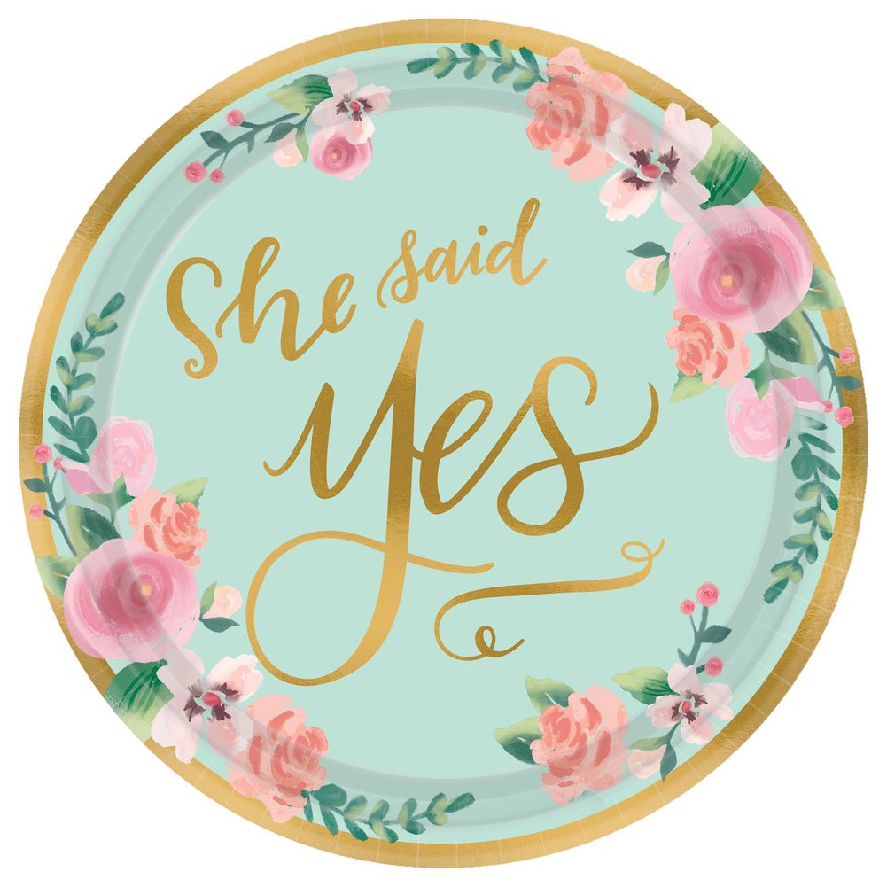Mint To Be Wedding Dessert Plates, 8ct
