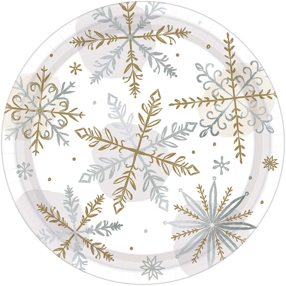Shinning Snow Paper Dessert Plates (8 ct)