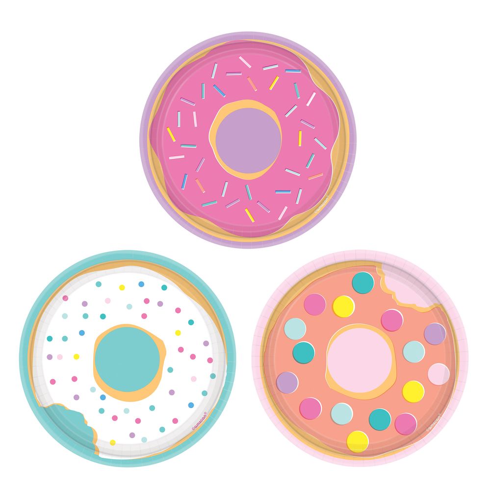 Donut Dessert Plates, 8ct