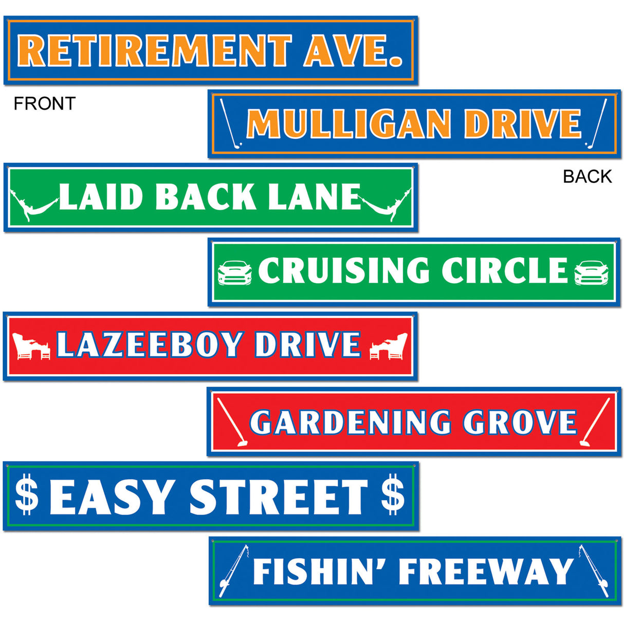 Retirement Street Sign Cutouts