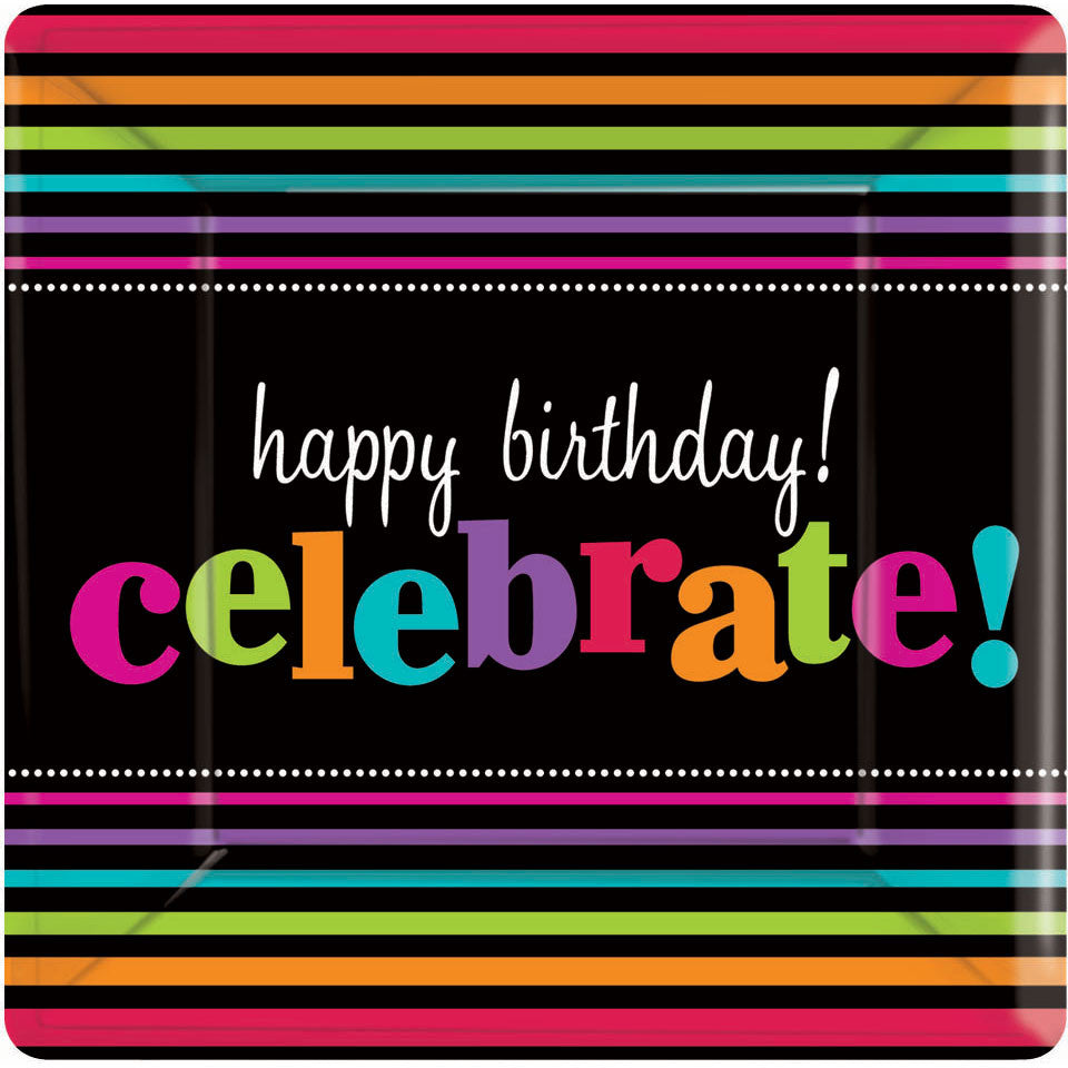 Party On Celebration Dessert Plates (8ct)
