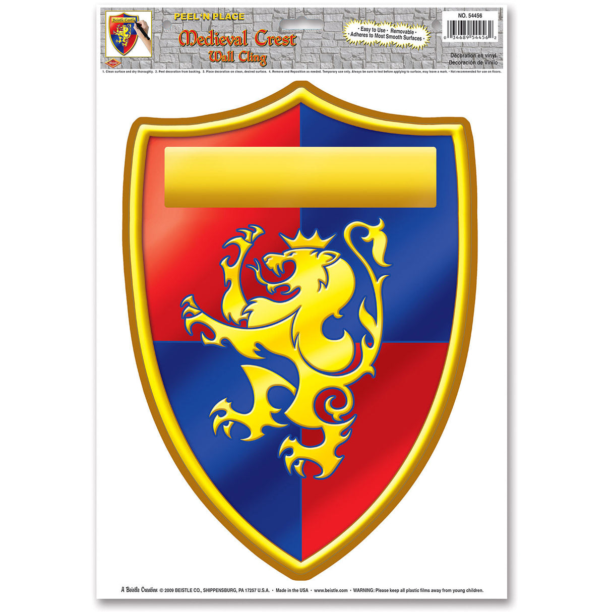 Medieval Crest Peel 'N Place