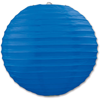 Blue Round Paper Lanterns (3ct)
