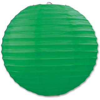 Green Round Paper Lanterns (3ct)