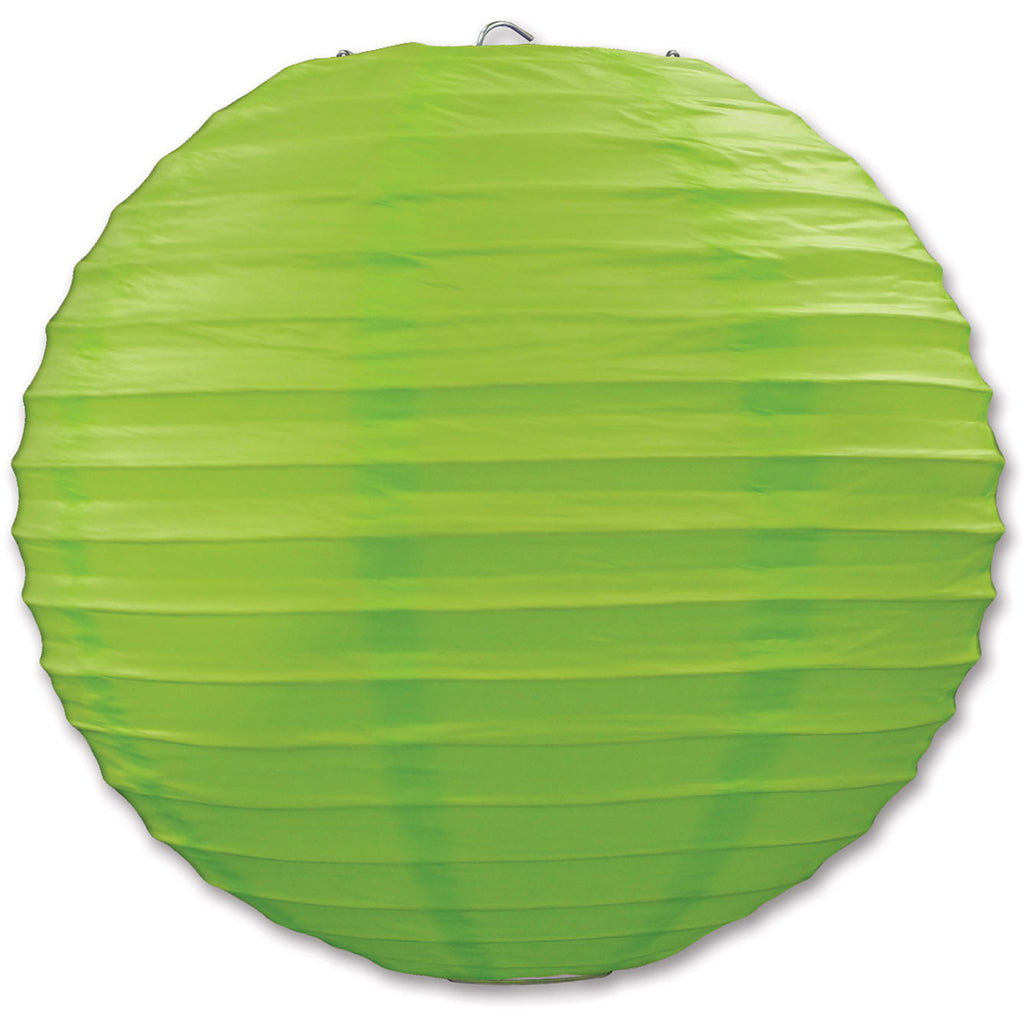 Lime Green Round Paper Lanterns (3ct)