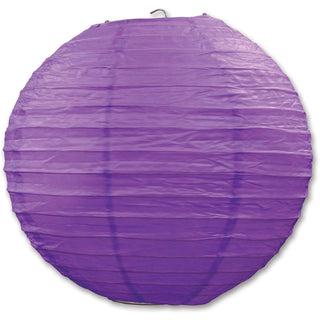 Purple Round Paper Lanterns (3ct)