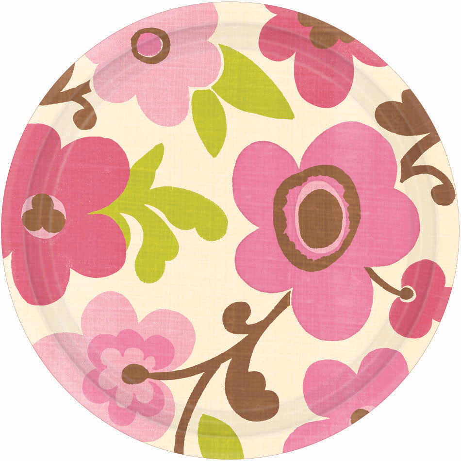 Linen Floral Eco Dessert Plates (8ct)