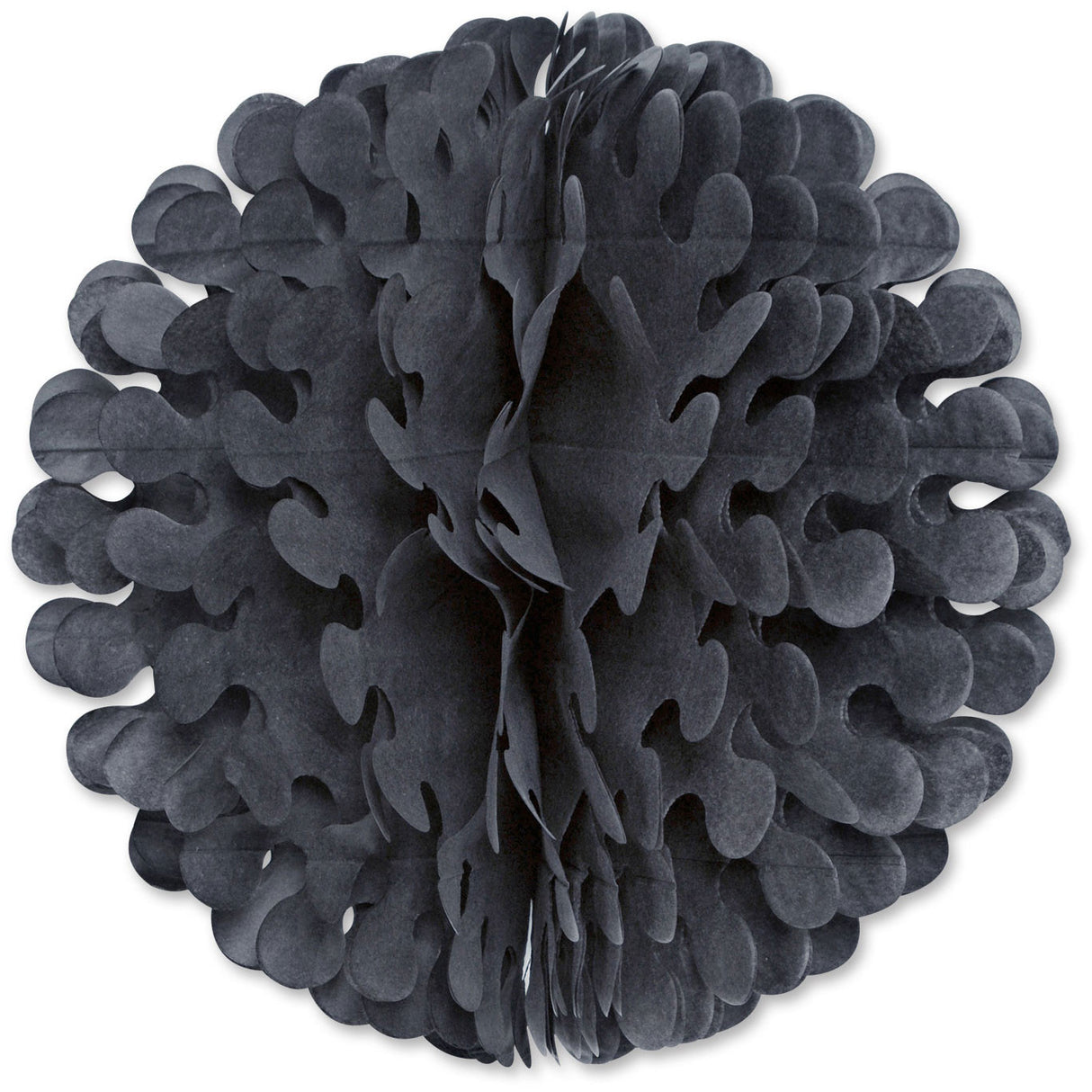 14" Black Flutter Tissue Ball