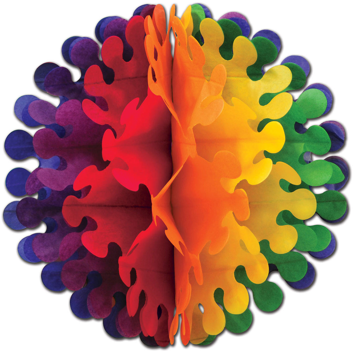 14" Rainbow Flutter Tissue Ball
