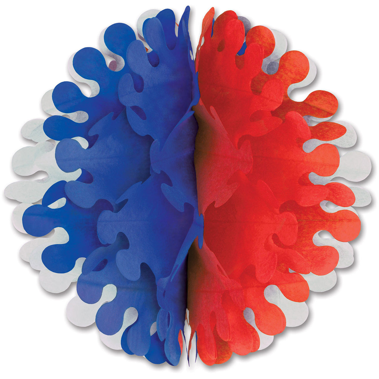 14" Red, White & Blue Flutter Tissue Ball