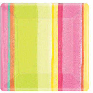 Sunny Stripe Pink Dessert Plates (8ct)