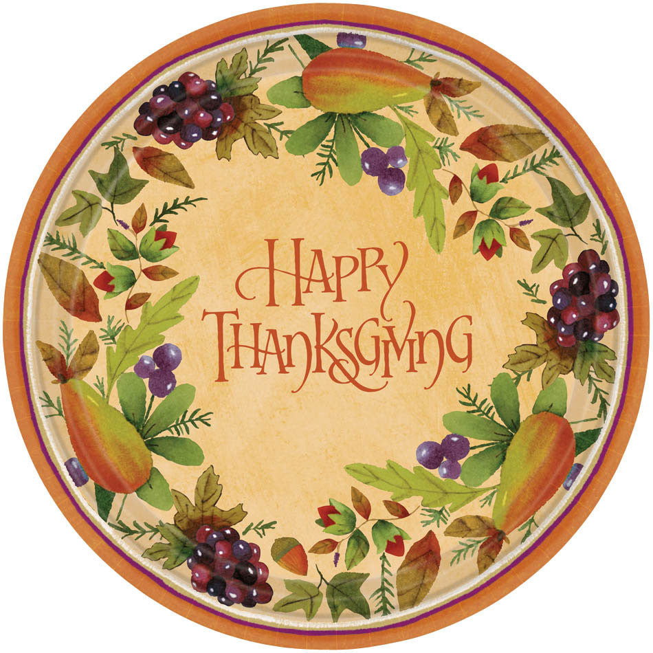 Thanksgiving Medley Dessert Plates (8ct)