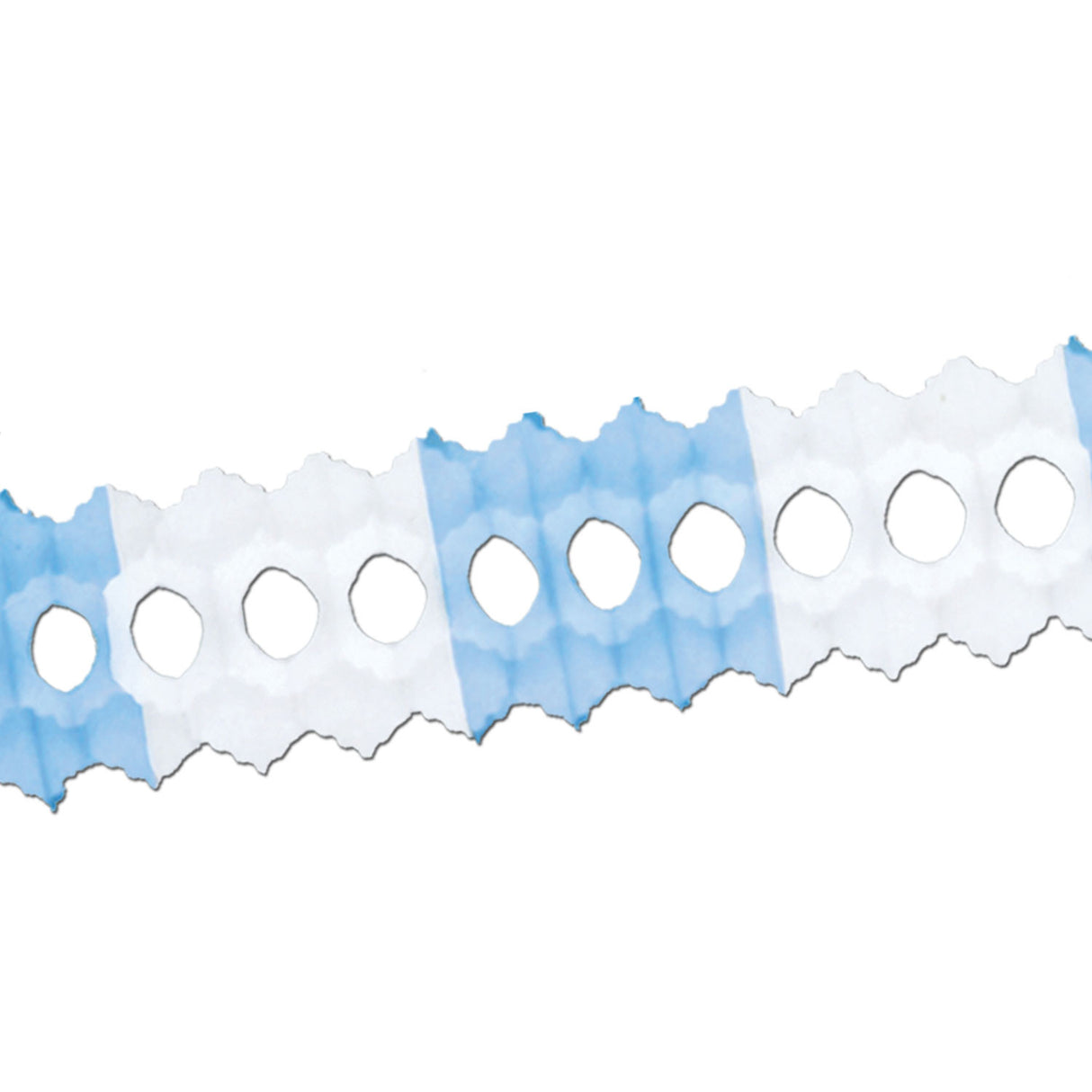 12' Light Blue & White Packaged Arcade Garland