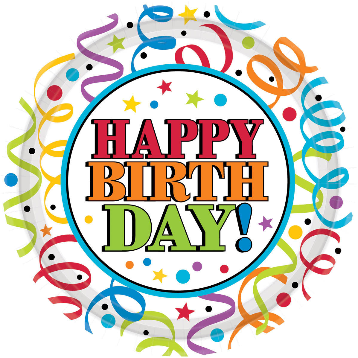 Colorful Birthday Dinner Plates (8ct)