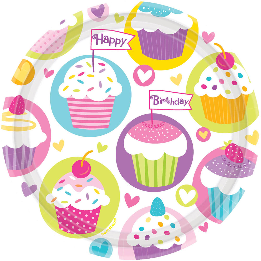 Cupcake Party Dinner Plates (8ct)