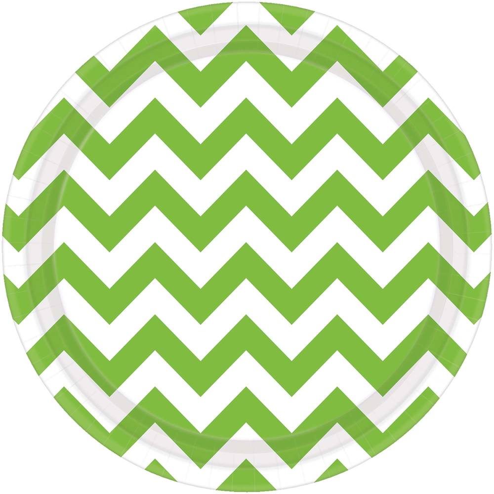 Kiwi Chevron Dinner Plates (8ct)