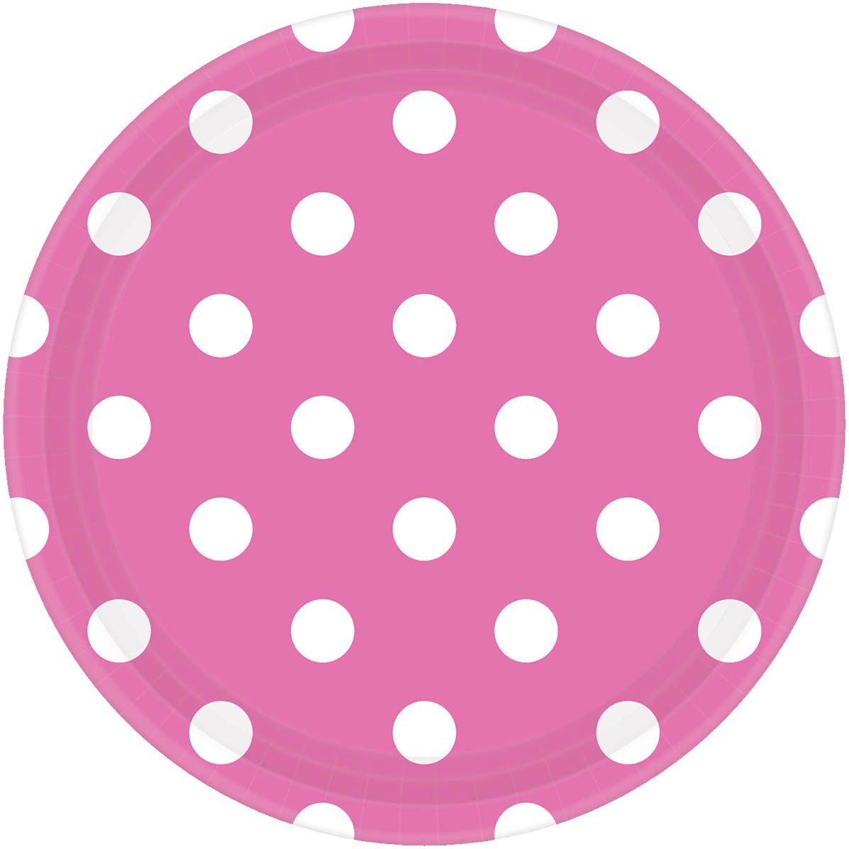 Bright Pink Dots Dinner Plates (8ct)