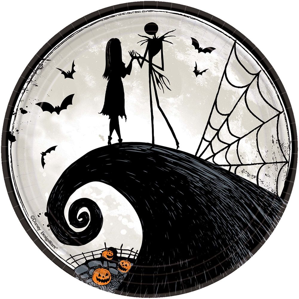 ©Disney Tim Burton's Nightmare Before Christmas Round Plates, 9" (8ct)