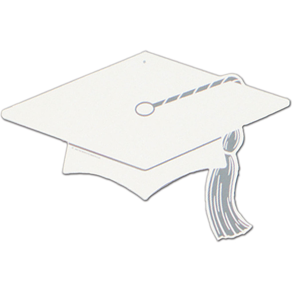 White Graduate Cap Silhouette US Novelty