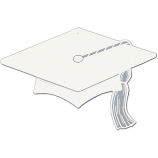 White Graduate Cap Silhouette