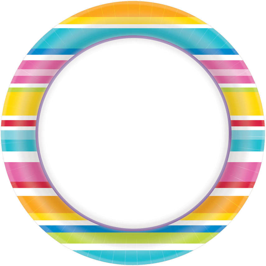 Multi Stripe Dessert Plates (40ct)