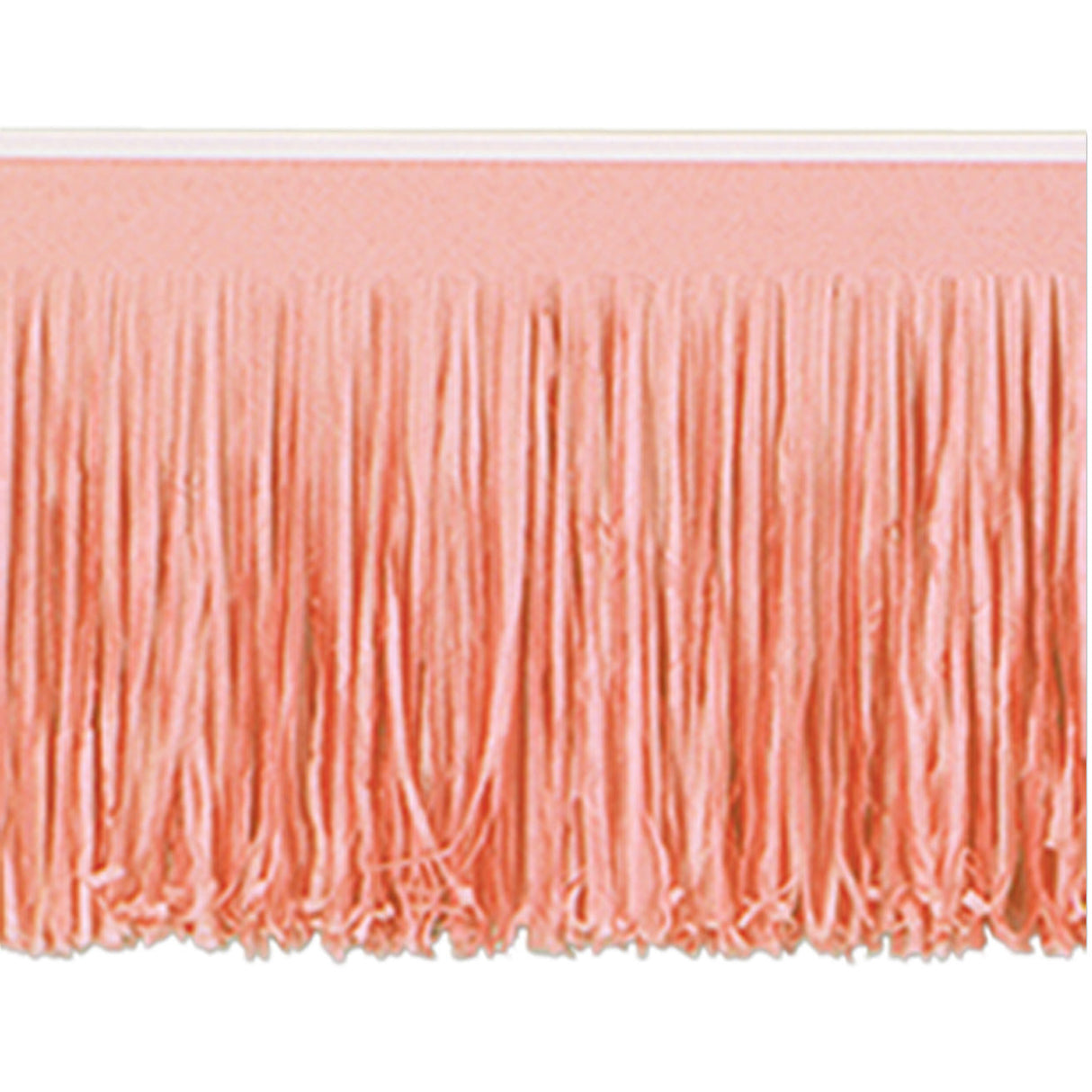10' Dusty Rose Tissue Fringe Drape