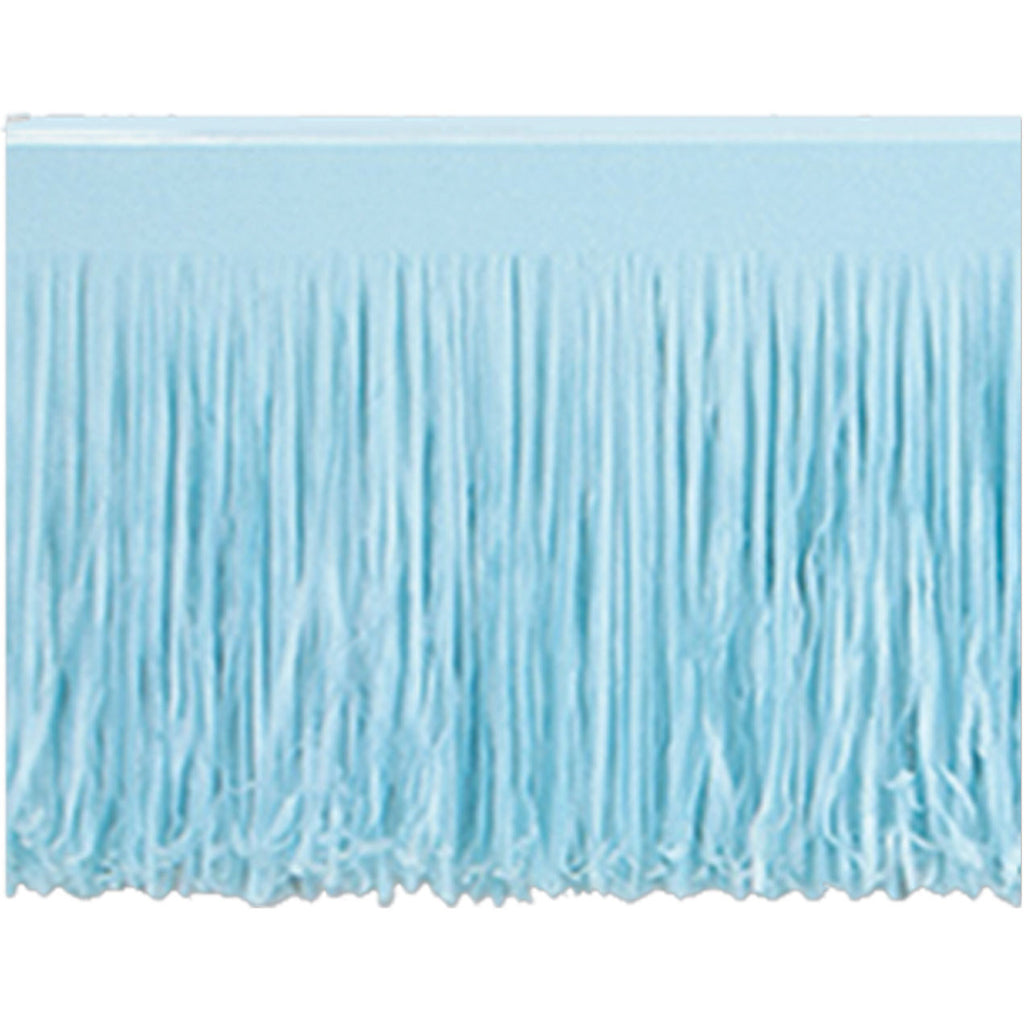 10' Light Blue Tissue Fringe Drape