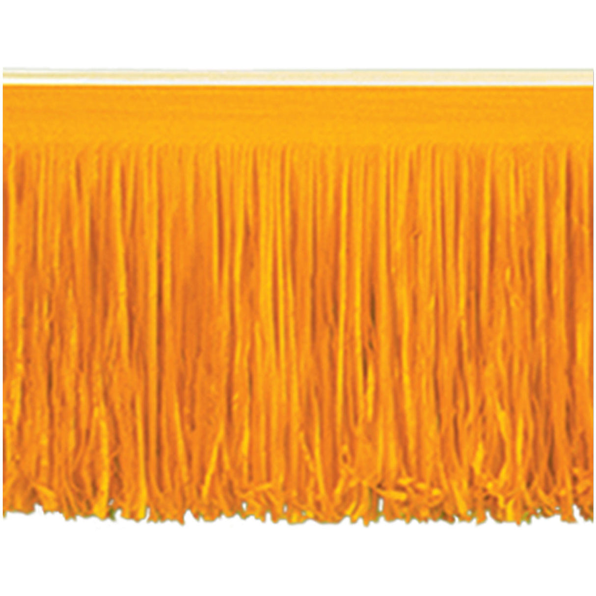 10' Orange Tissue Fringe Drape
