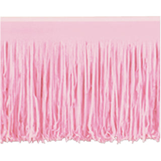 10' Pink Tissue Fringe Drape