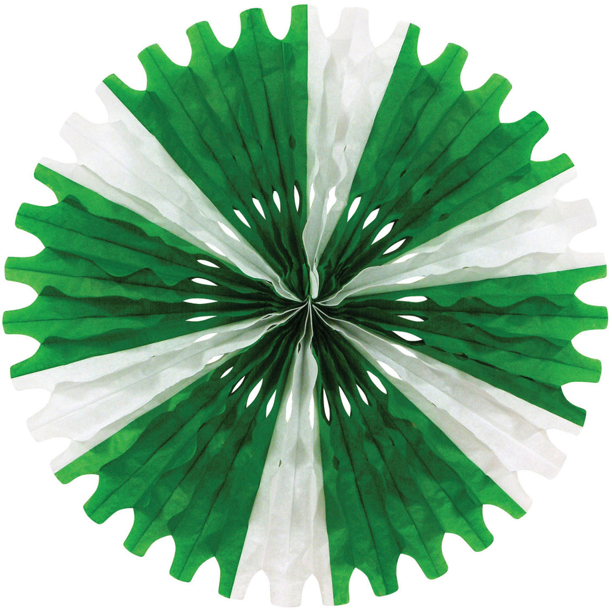 Art-Tissue Fan Green & White - 25"