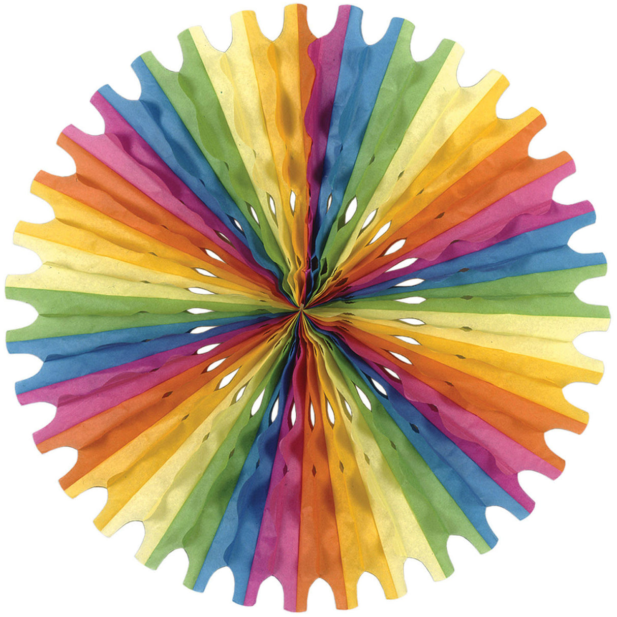 25" Multicolor Tissue Fan