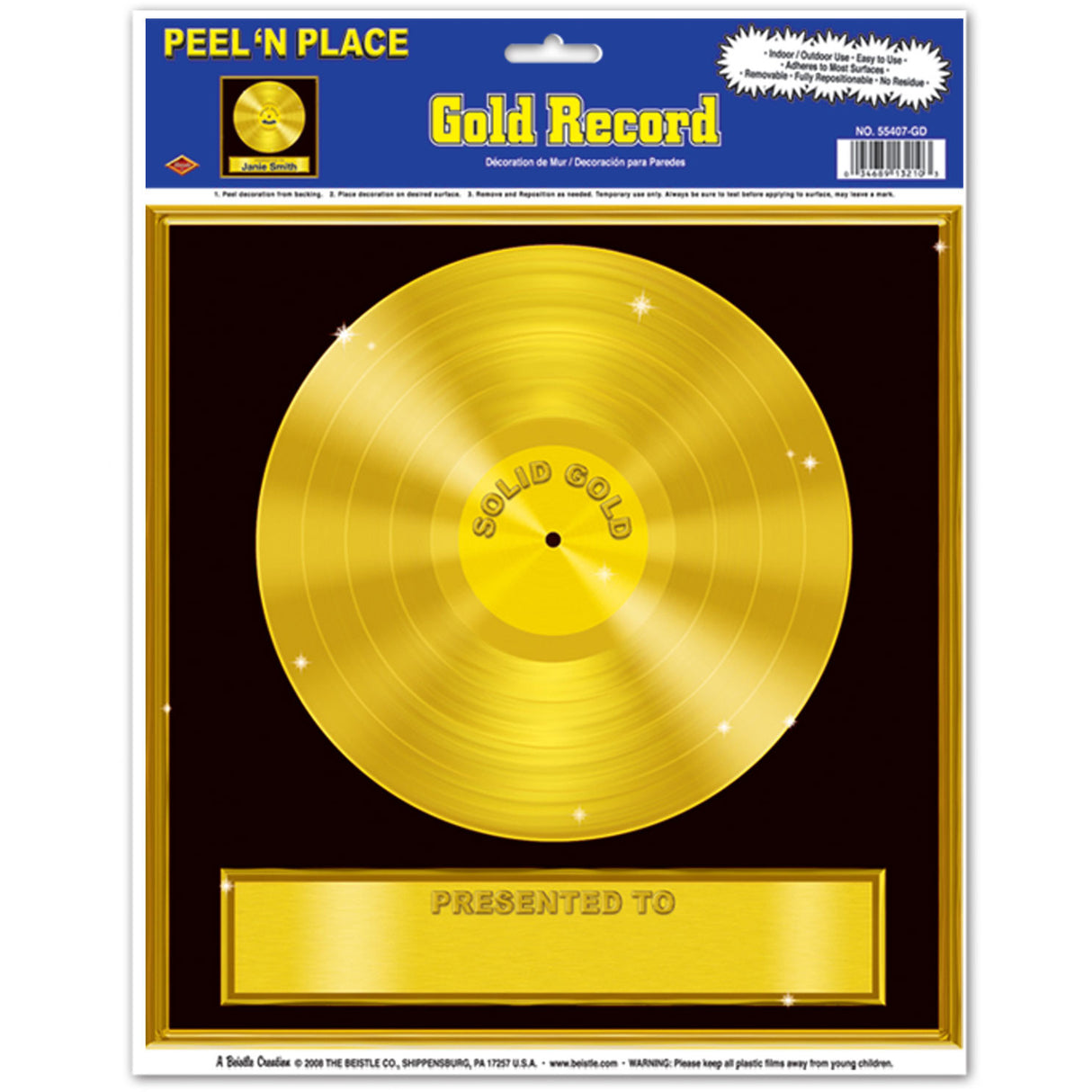 Gold Record Peel n Place