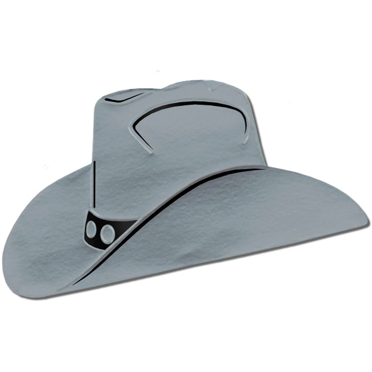 Foil Cowboy Hat Silhouette Silver (1 ct)