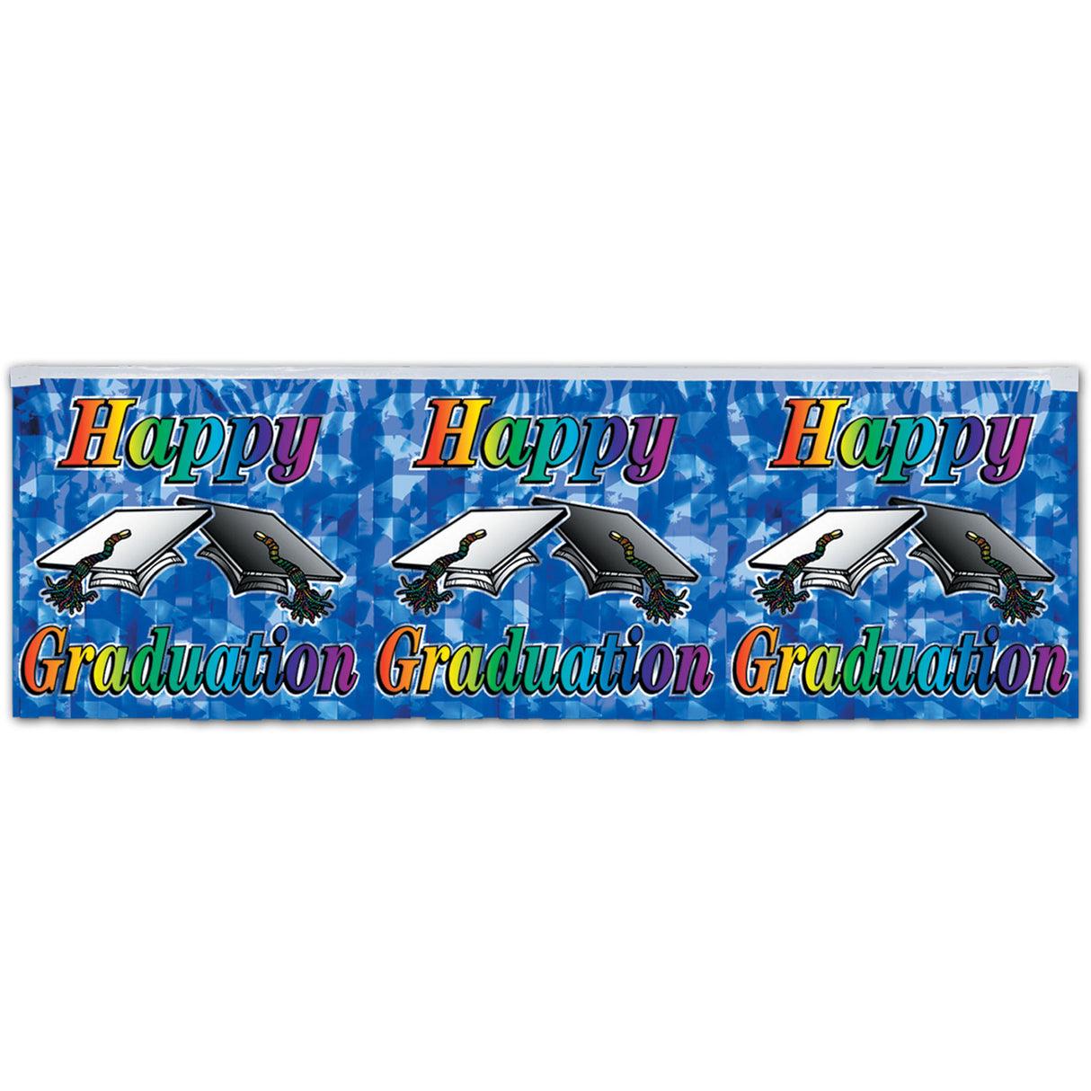 FR Metallic Happy Graduation Fringe Banner