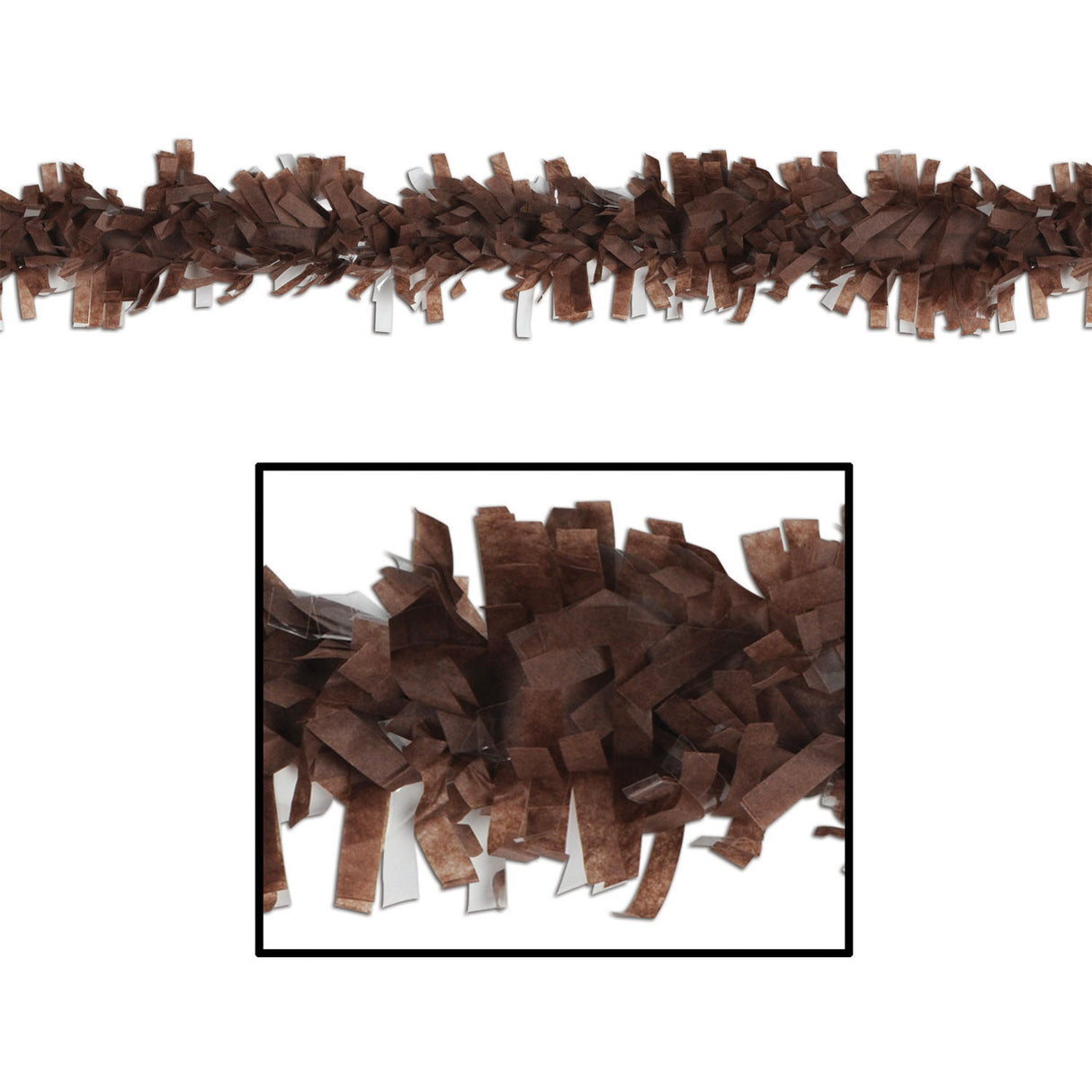 25' Brown Tissue Festooning