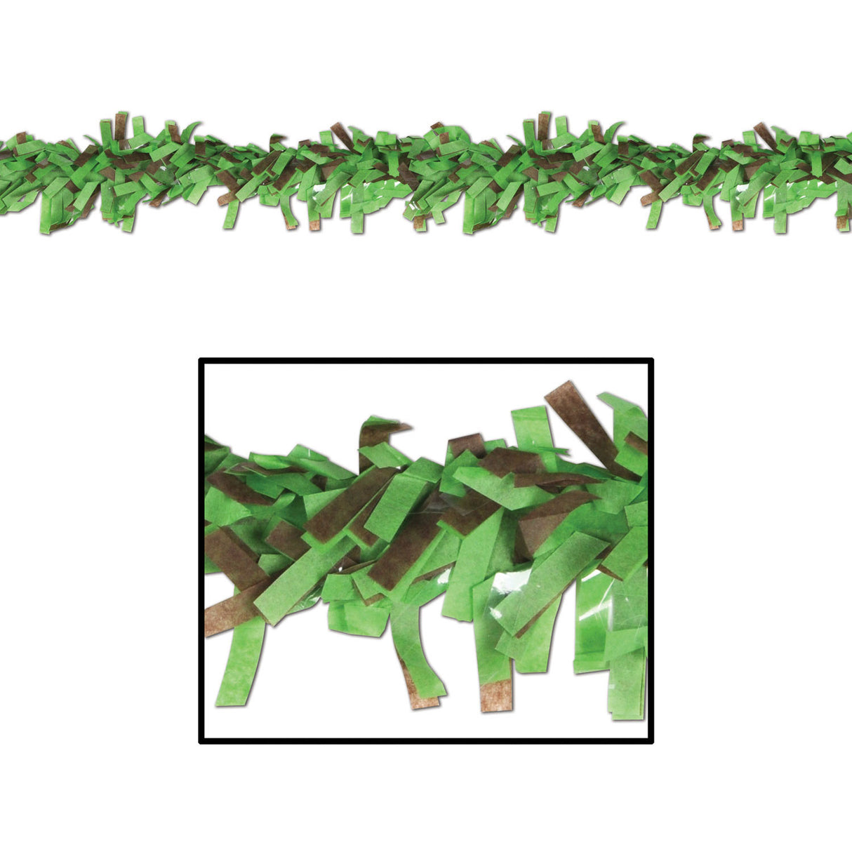 25' Light Green & Brown Tissue Festooning