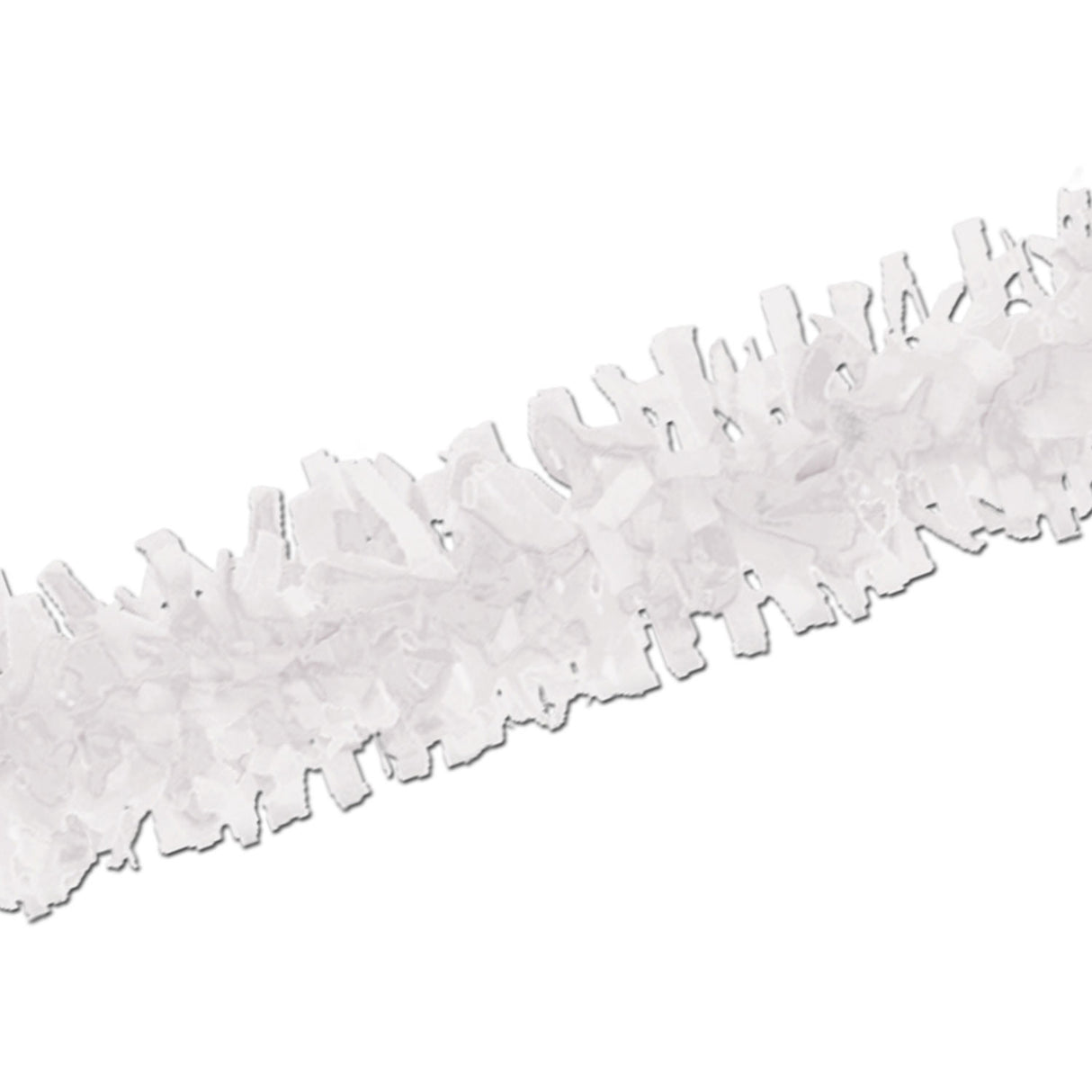 25' White Tissue Festooning