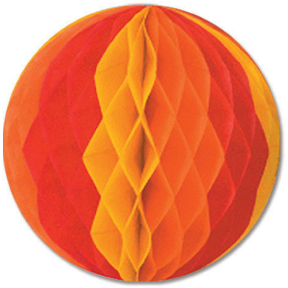 12" Gold Orange Red Tissue Ball