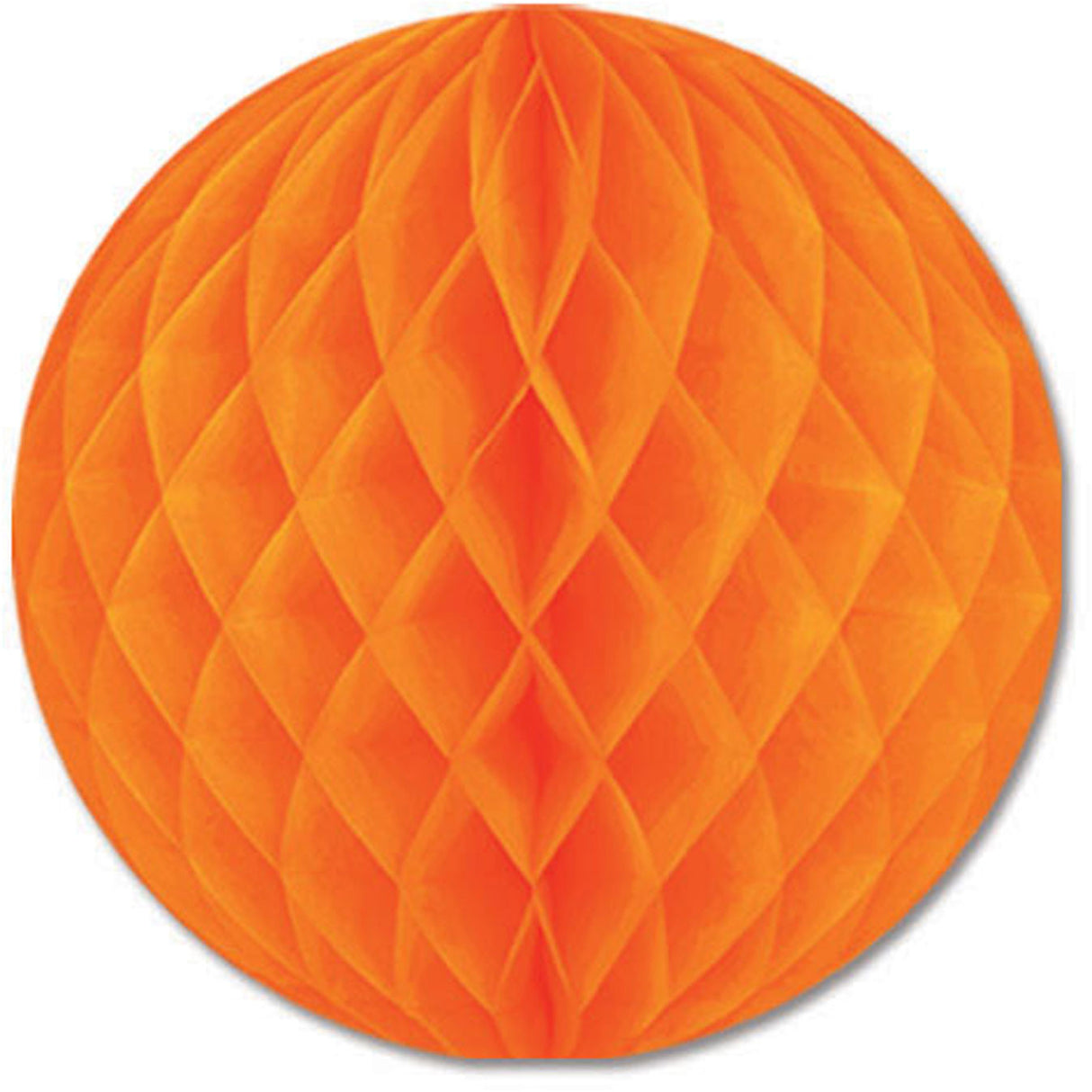 12" Orange Honeycomb Tissue Ball
